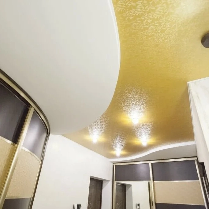 Золотые натяжные потолки Потолки Всем