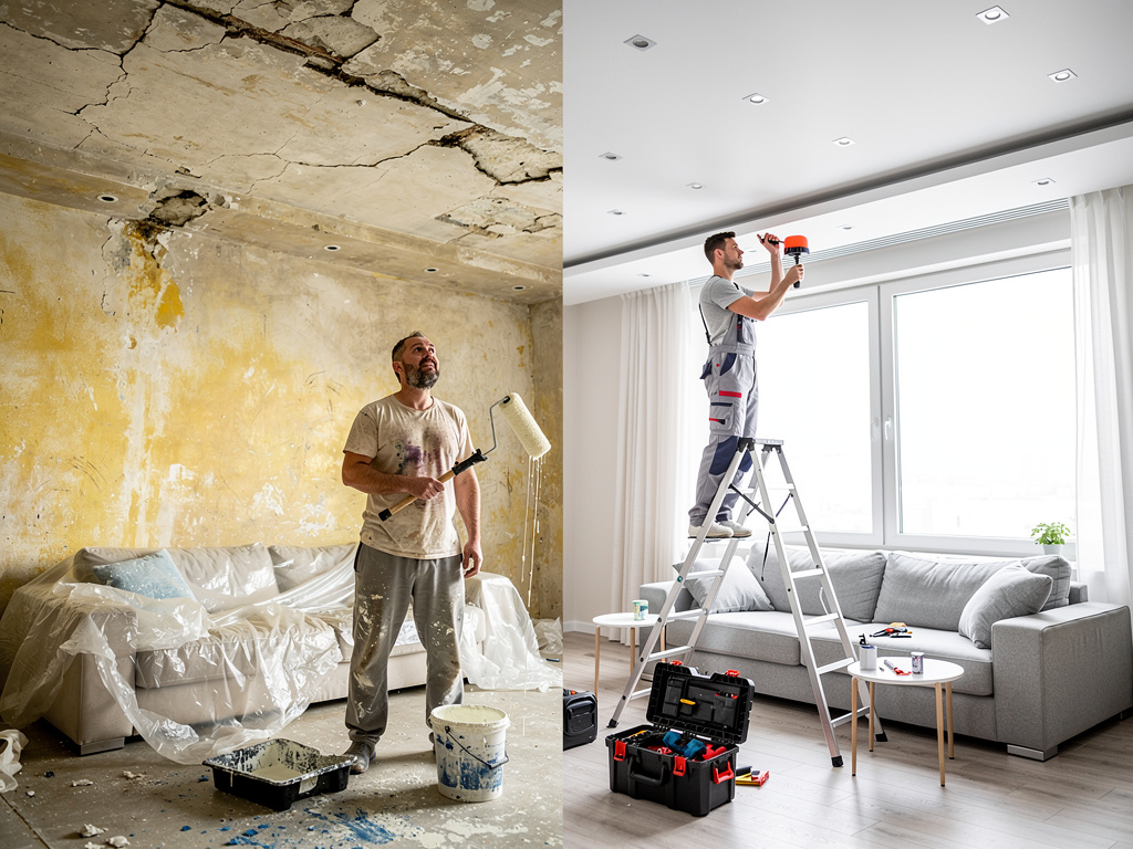 Натяжной потолок или покраска: что реально дешевле по жизни за 5–10 лет, с учётом ремонта, затоплений и обслуживания Potolki-Vsem