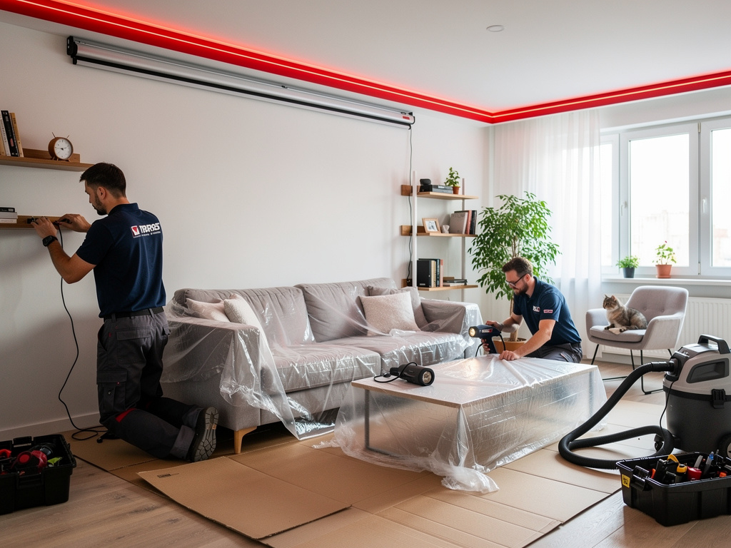 7 способов сделать монтаж натяжного потолка аккуратно в жилой квартире — без пыли и разрухи Potolki-Vsem