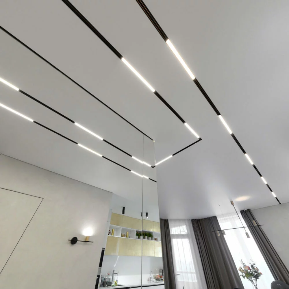 Натяжные потолки с трековым освещением Потолки Всем