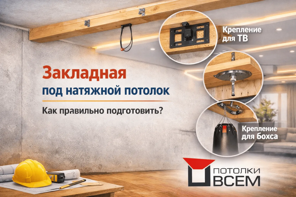 Закладная под натяжной потолок: зачем нужна, где применяется и как не ошибиться с подготовкой Potolki-Vsem