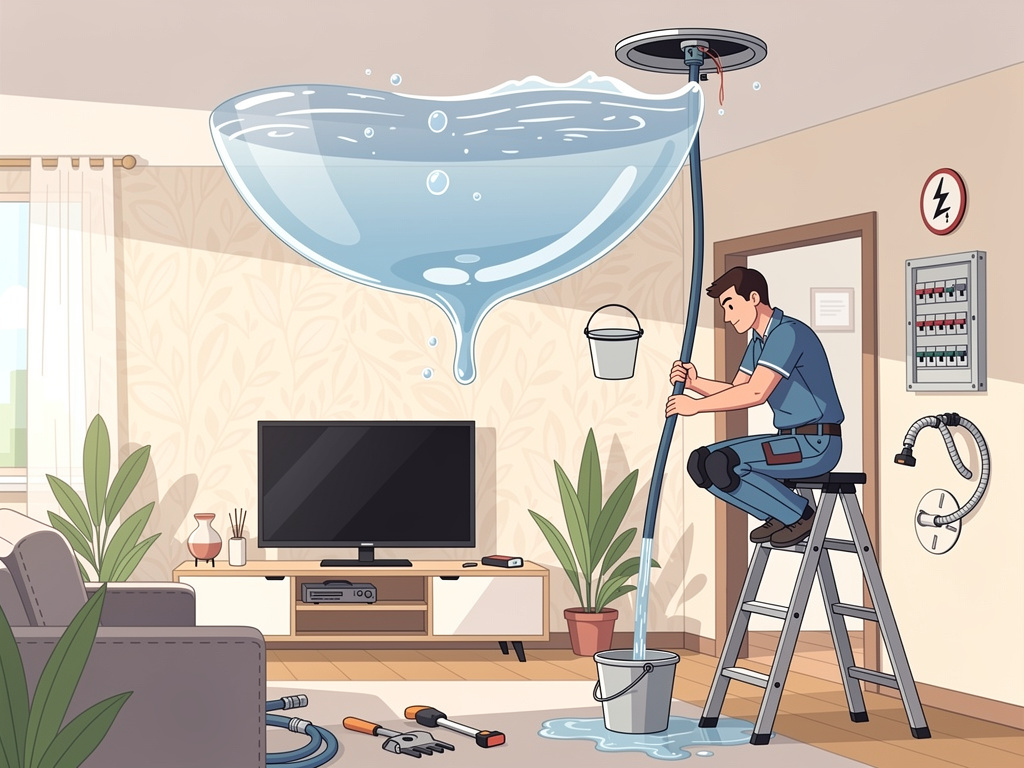 Затопили соседи сверху? Что делать и когда менять натяжной потолок после залива Potolki-Vsem