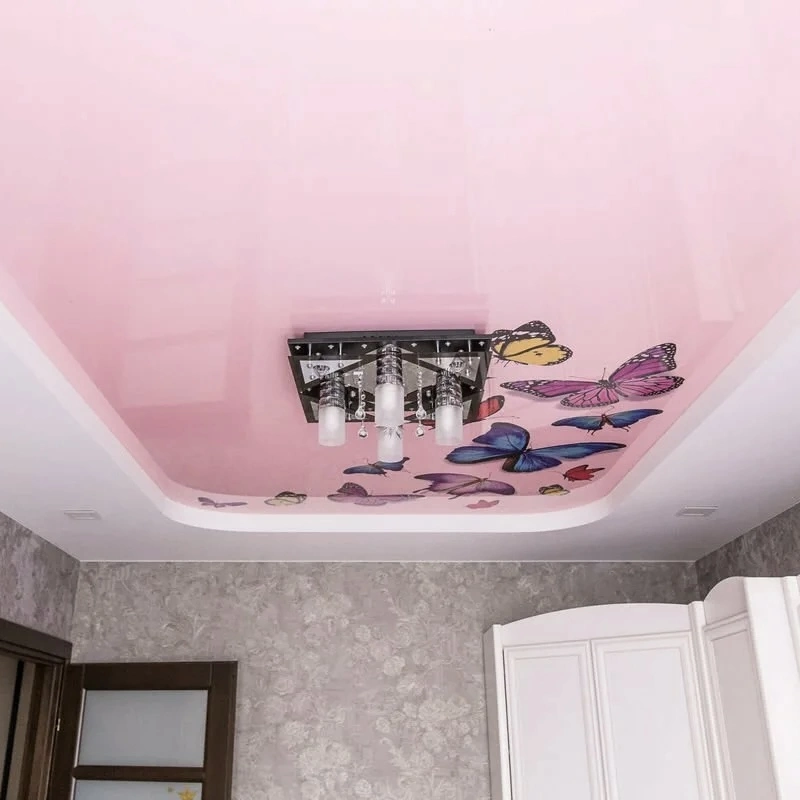 Розовые натяжные потолки Потолки Всем