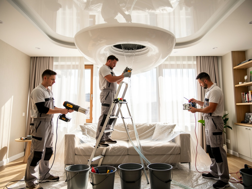 Натяжной потолок после затопления: спасаем или меняем — признаки, сроки и ошибки Potolki-Vsem