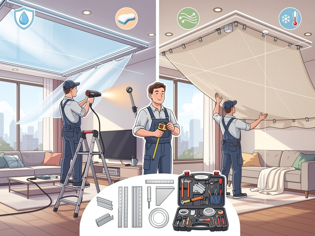 Тканевый или ПВХ натяжной потолок: что лучше для квартиры и дома — честная таблица выбора Potolki-Vsem